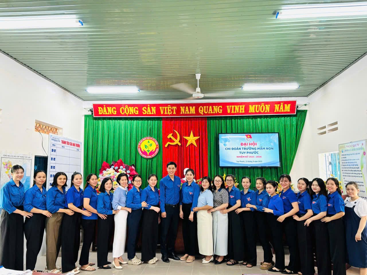 TỔ CHỨC ĐẠI HỘI CHI ĐOÀN TRƯỜNG MẦM NON TUY PHƯỚC, NHIỆM KỲ 2025-2026
